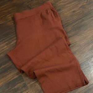 NWOT Womens Ava & Viv Casual Cropped Sweater Knit Pants